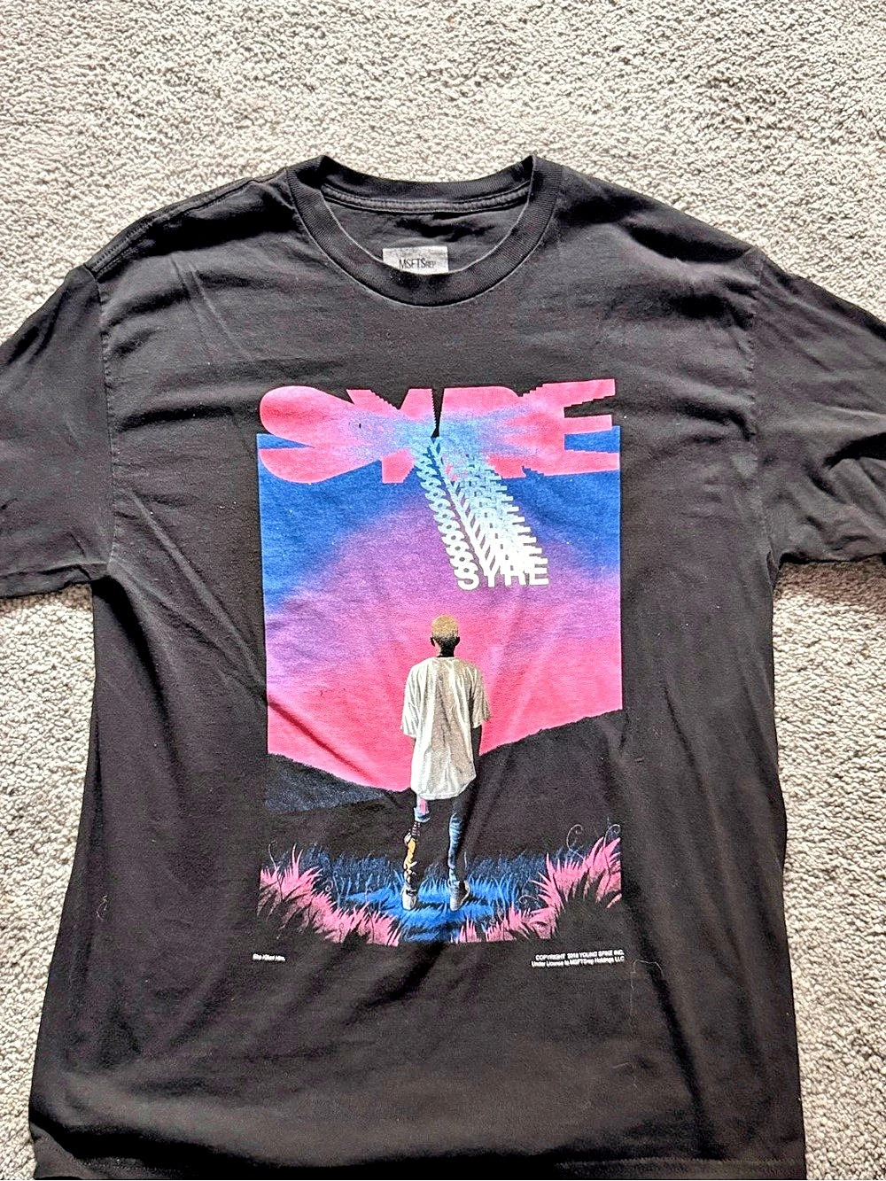 MSFTSrep Jaden Smith SYRE Album Merch T-Shirt Graphic Short Sleeve Tee in Black